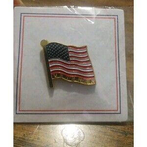 Vintage Doherty Co Veteran American Flag Lapel Pin